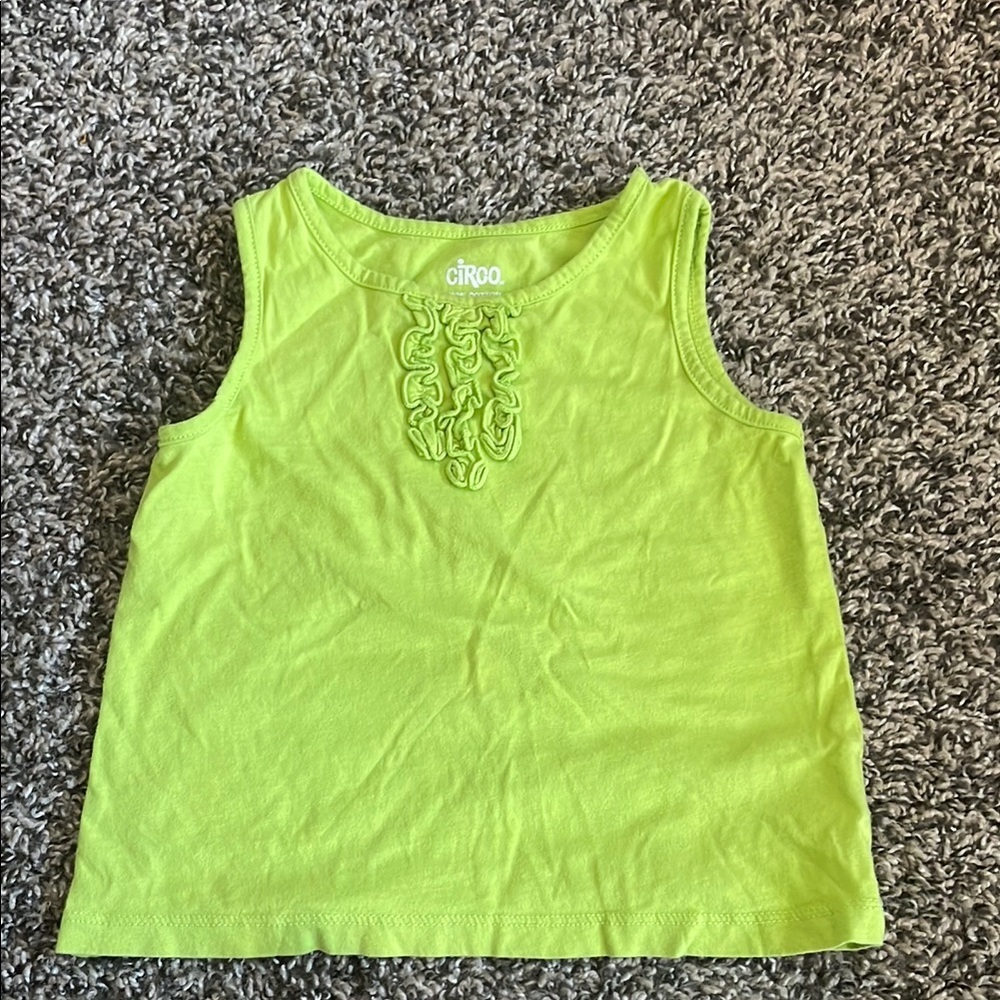 Circo Lime Green Tank Top and Carters Red Heart Girls Leggings - Picture 2 of 9